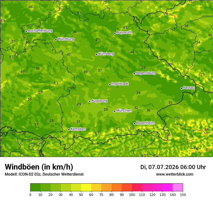 Maximale Windböen