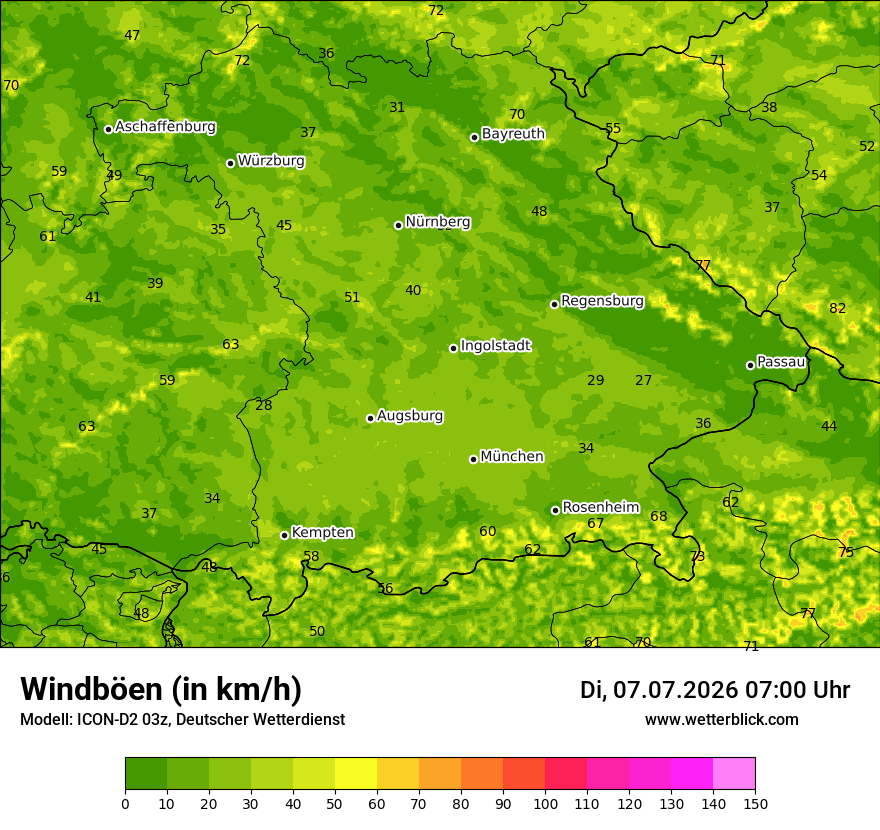 Maximale Windböen