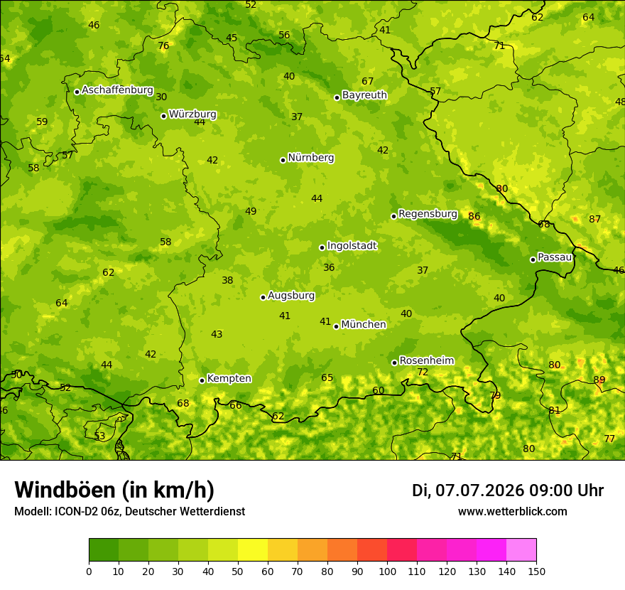 Maximale Windböen