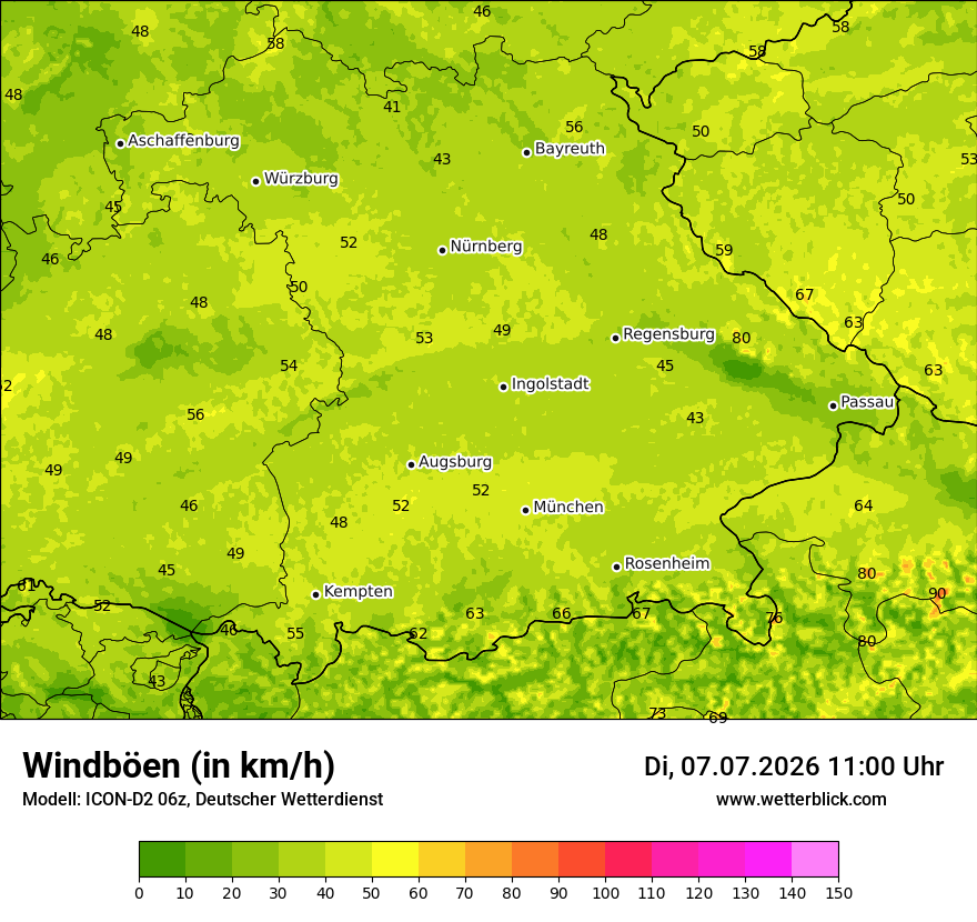 Maximale Windböen