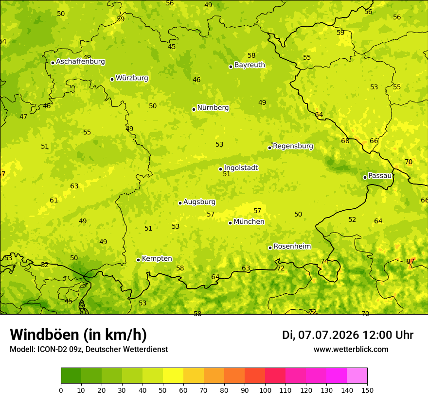 Maximale Windböen