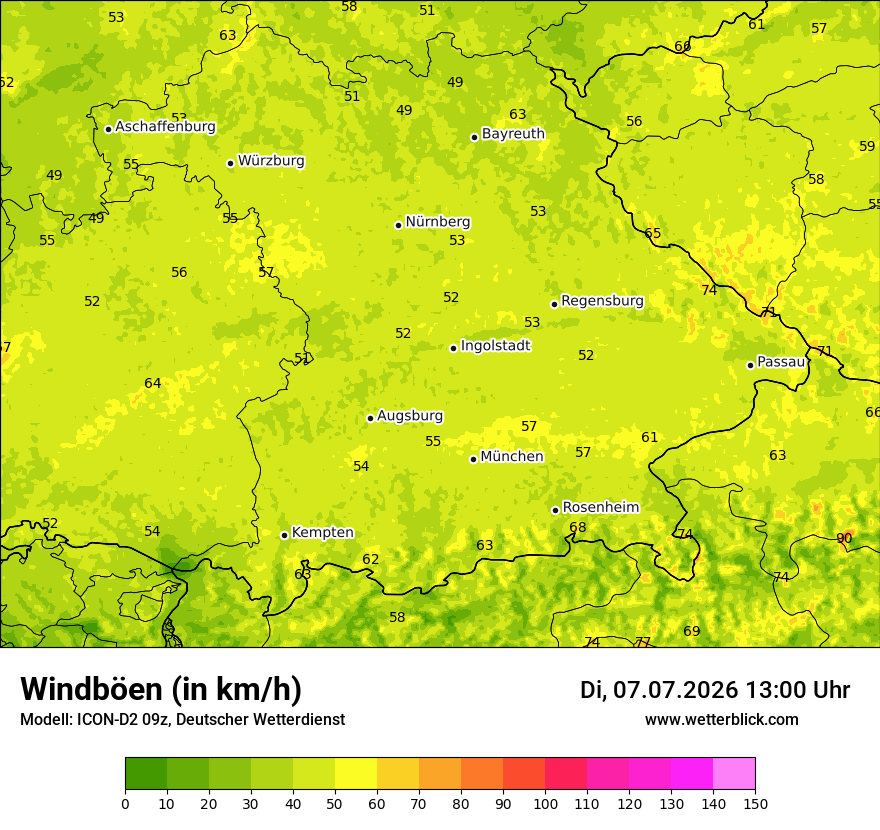 Maximale Windböen