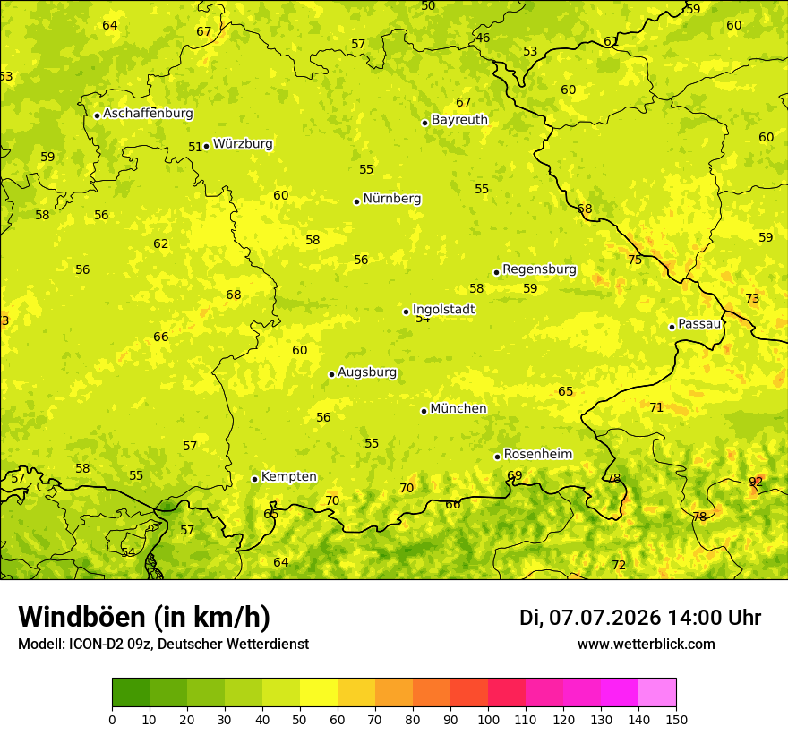 Maximale Windböen