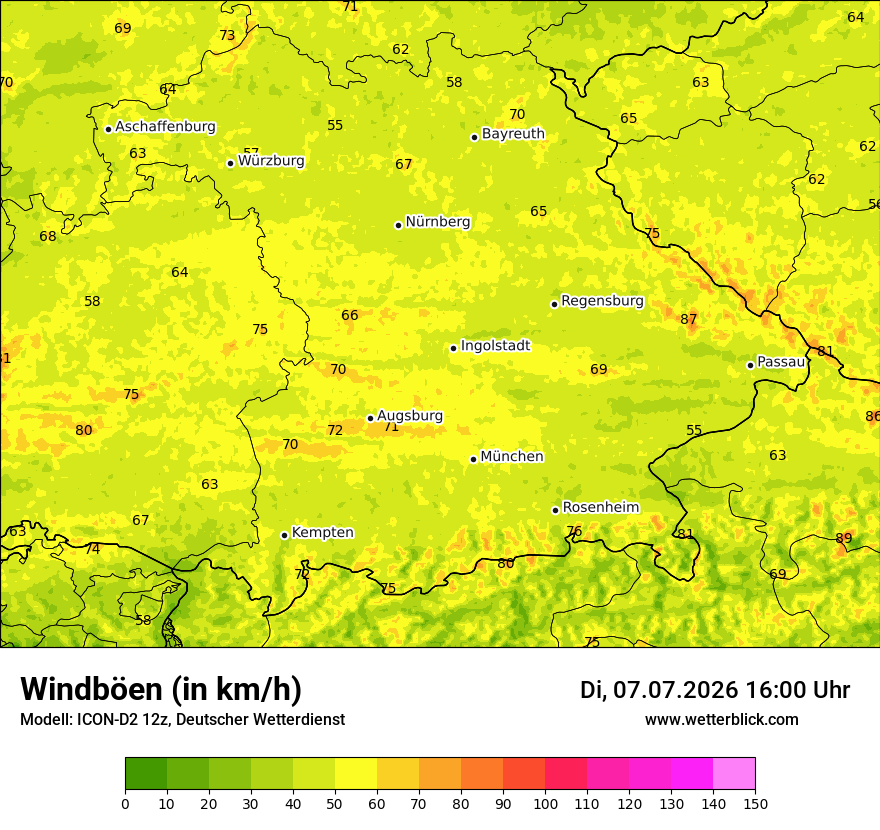 Maximale Windböen