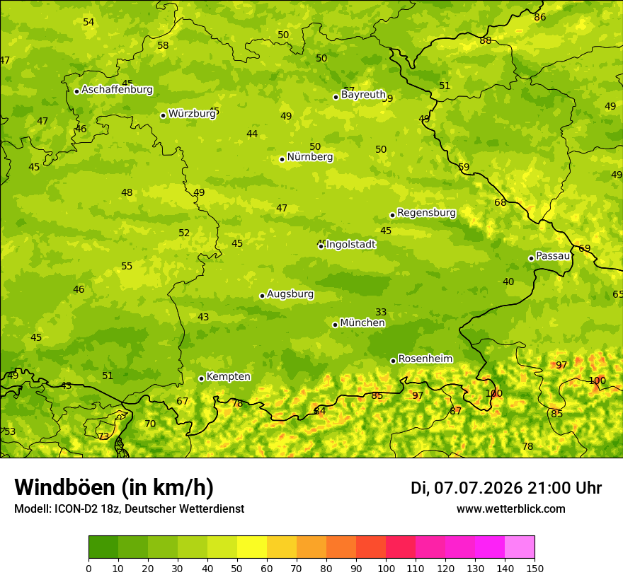 Maximale Windböen
