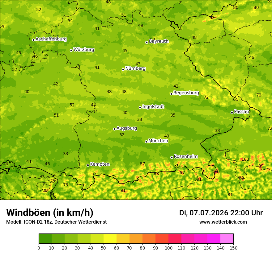 Maximale Windböen