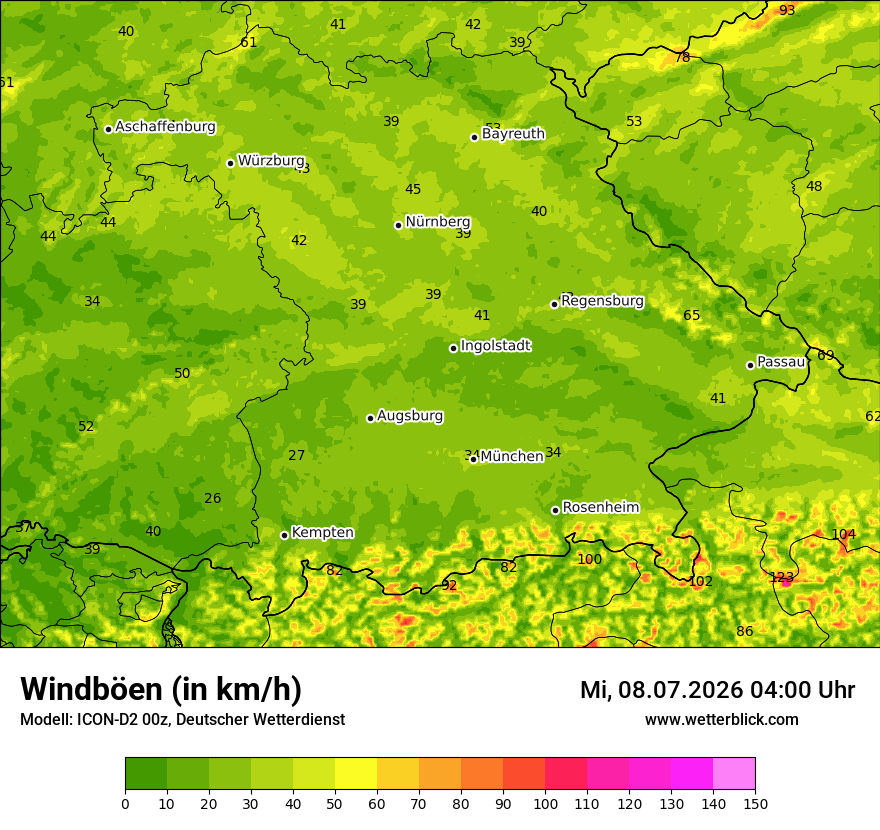 Maximale Windböen