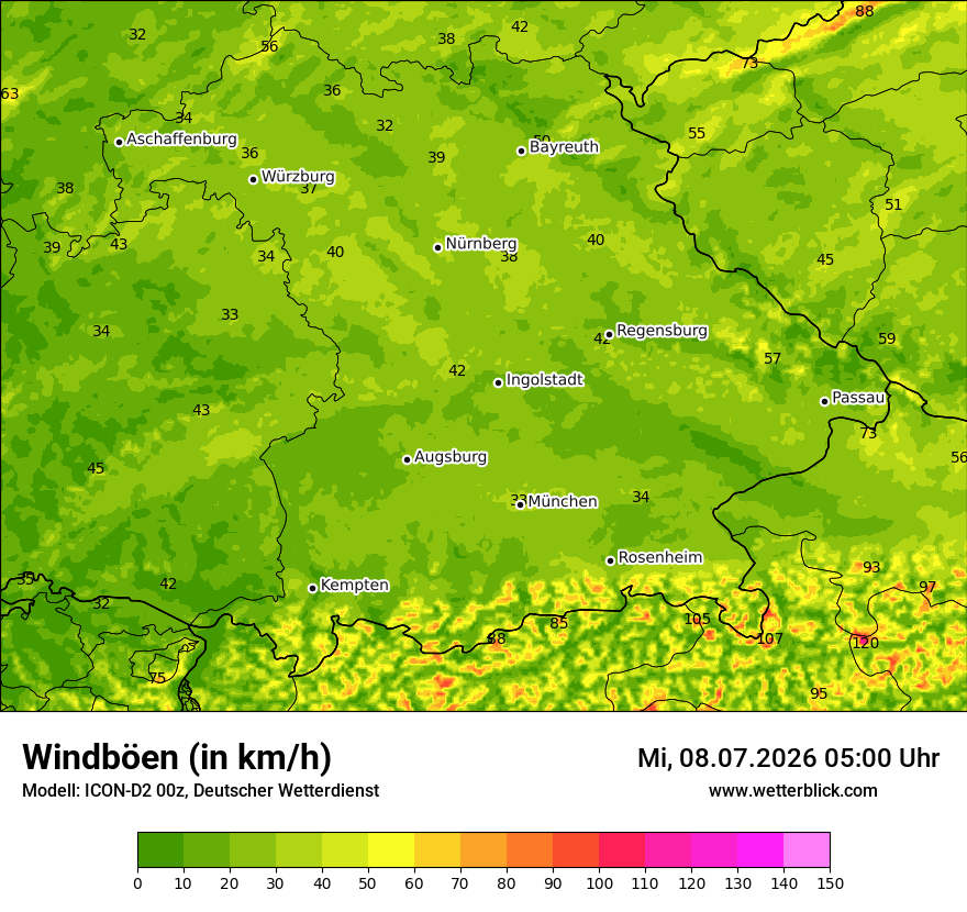 Maximale Windböen