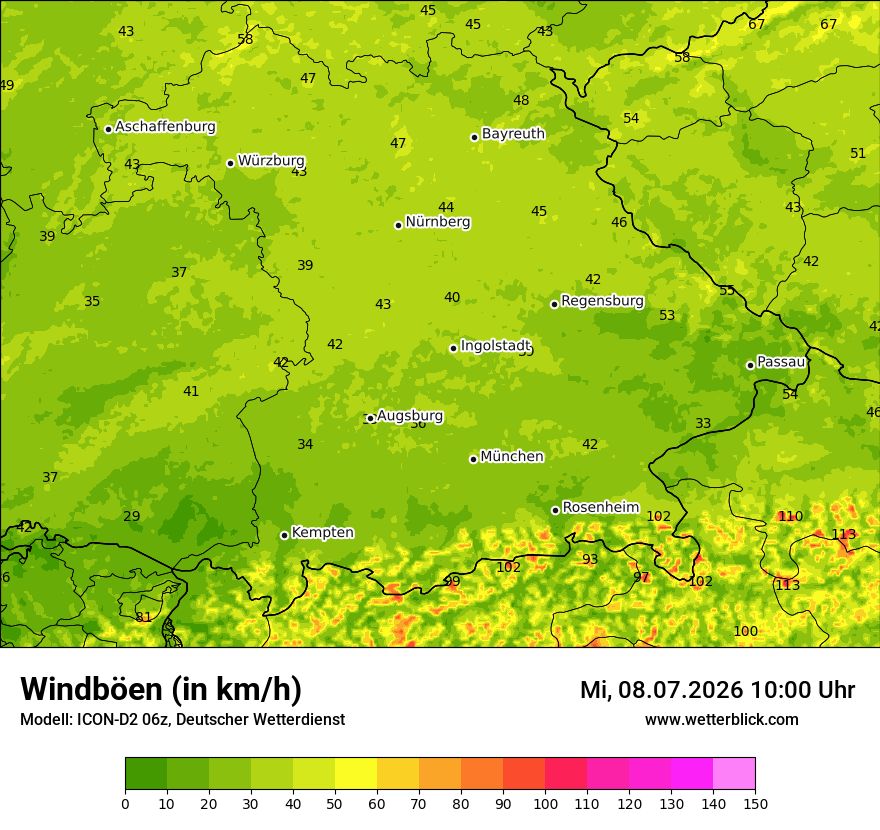 Maximale Windböen
