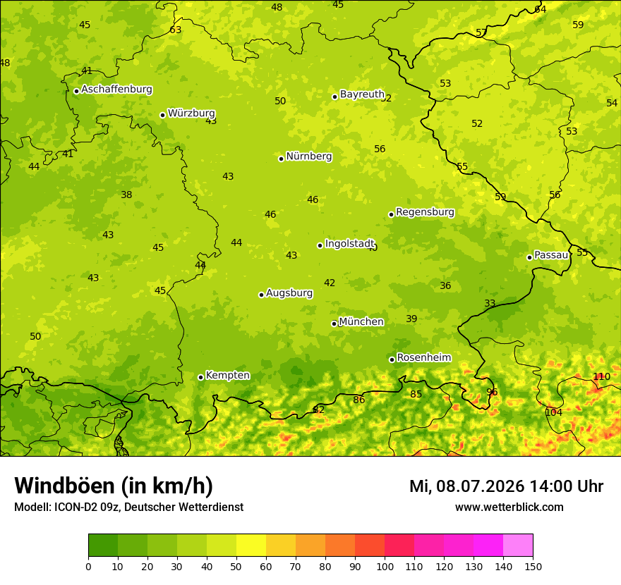 Maximale Windböen