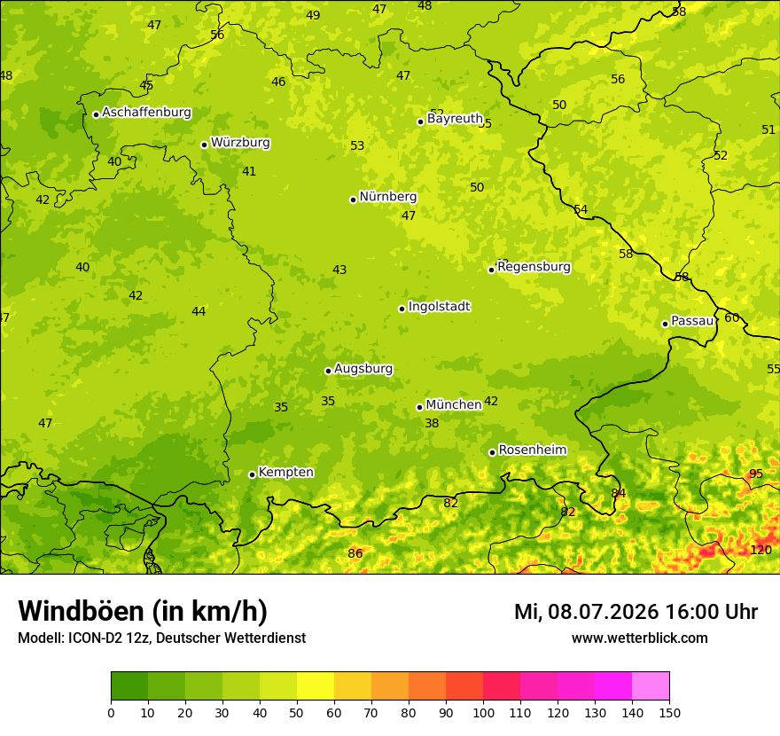 Maximale Windböen