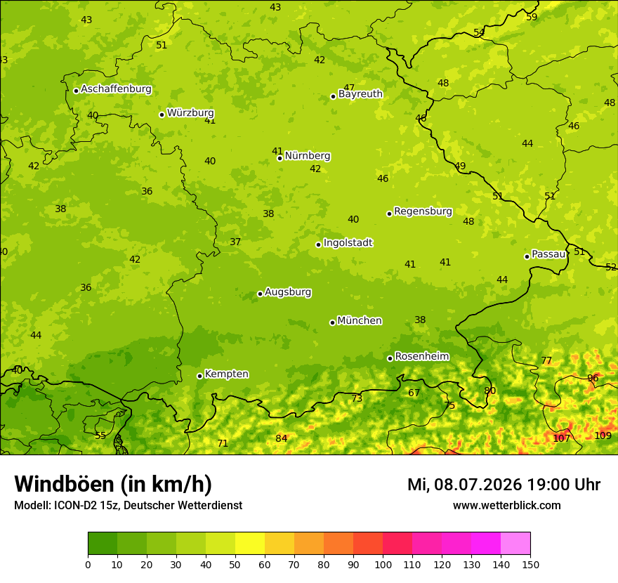 Maximale Windböen