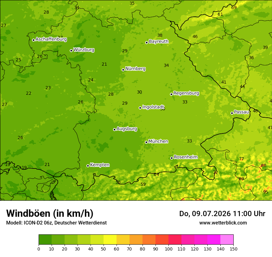 Maximale Windböen