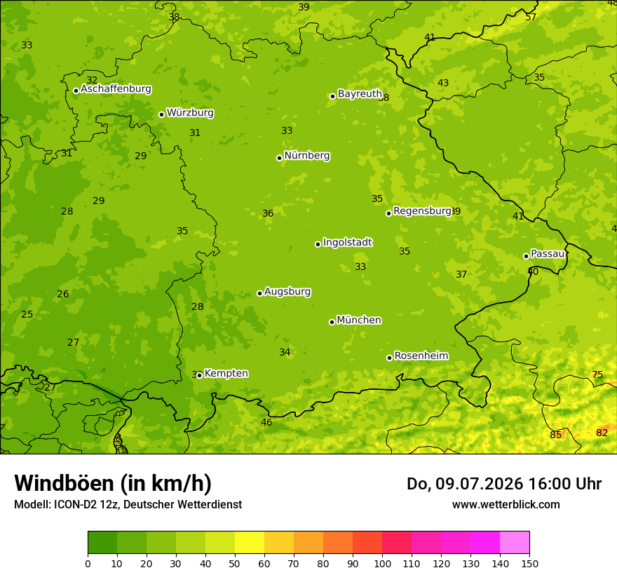 Maximale Windböen