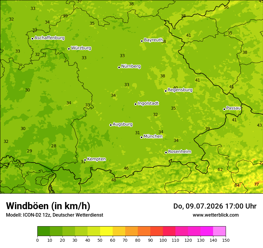 Maximale Windböen
