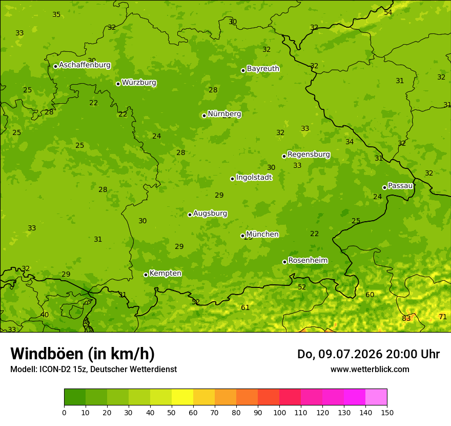 Maximale Windböen