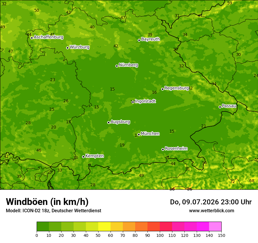 Maximale Windböen