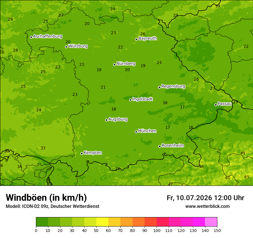 Maximale Windböen