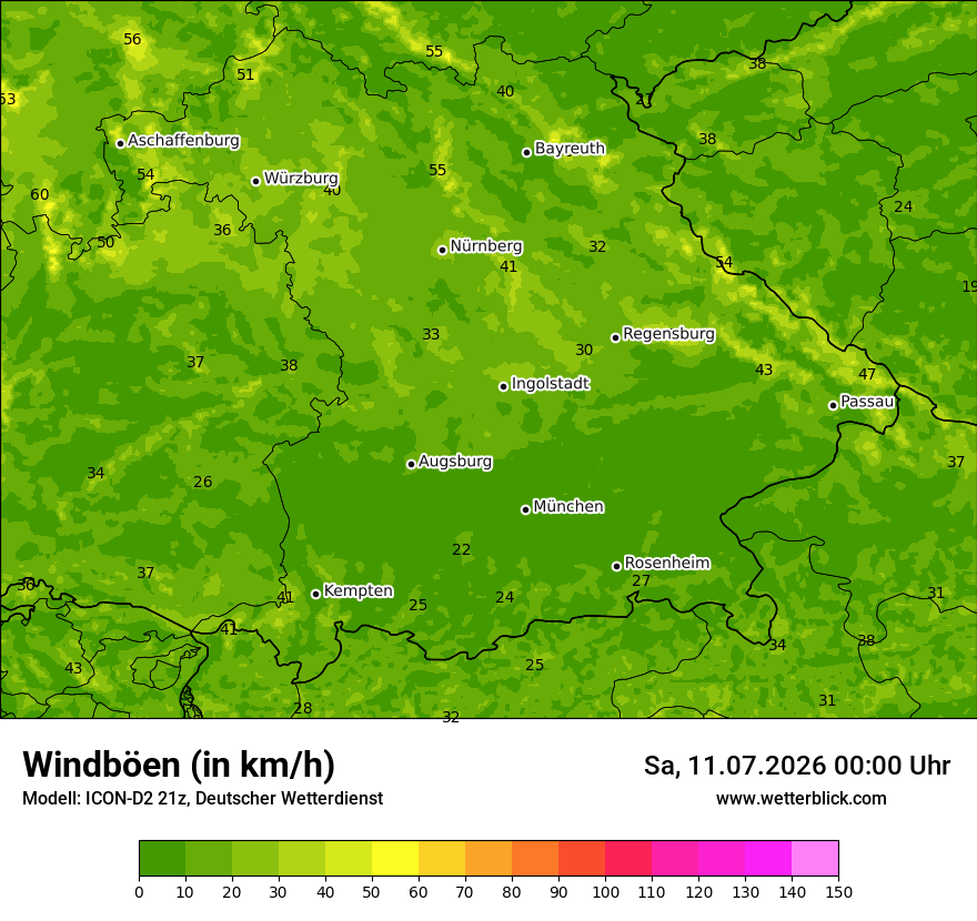 Maximale Windböen