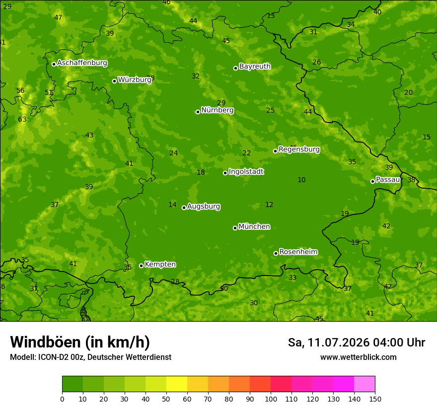 Maximale Windböen