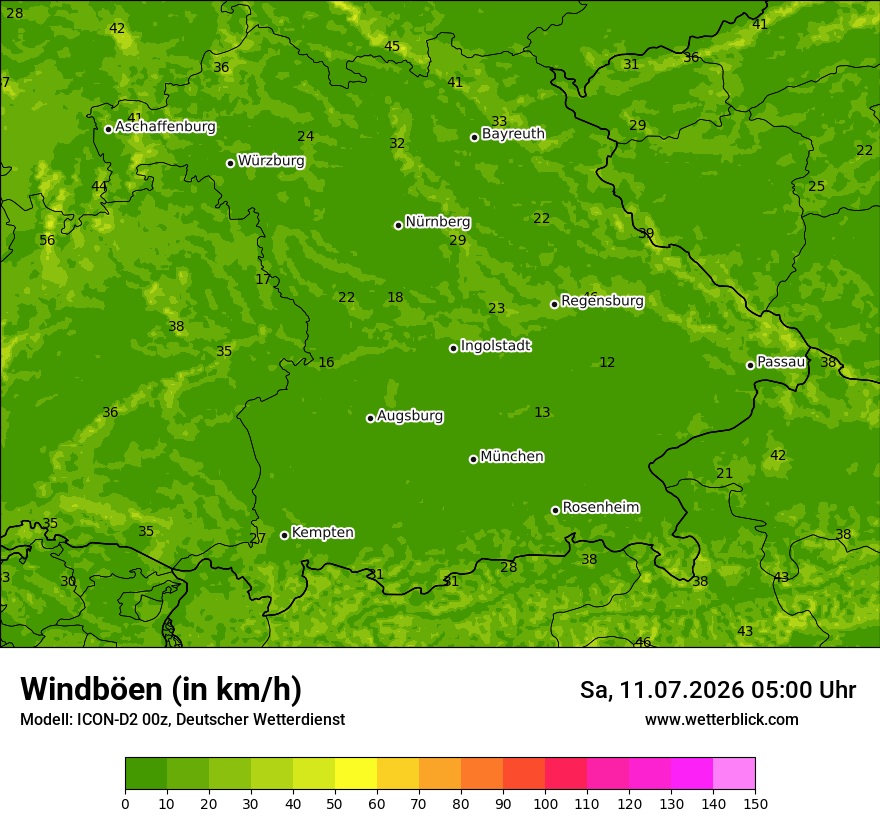 Maximale Windböen