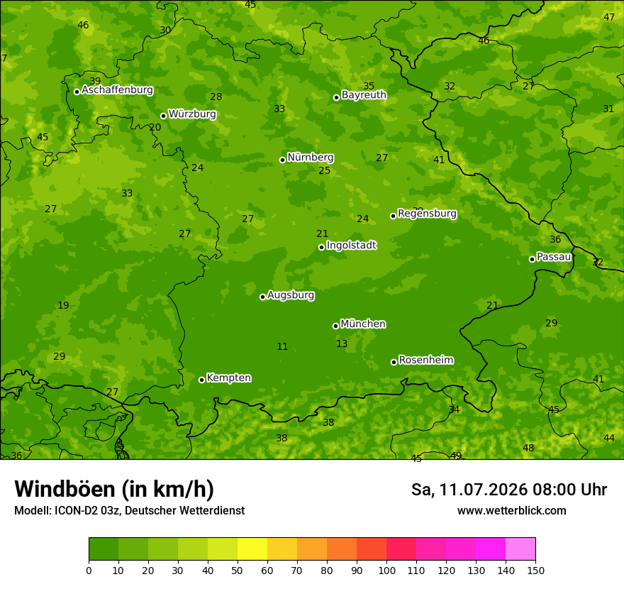 Maximale Windböen