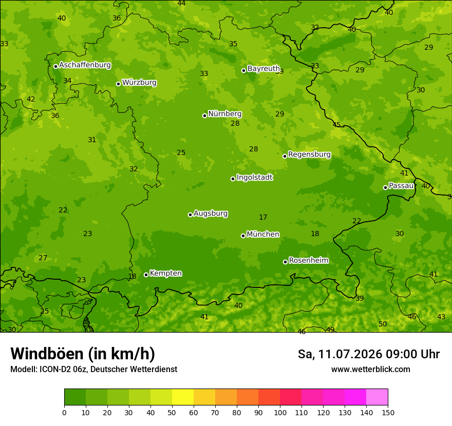 Maximale Windböen