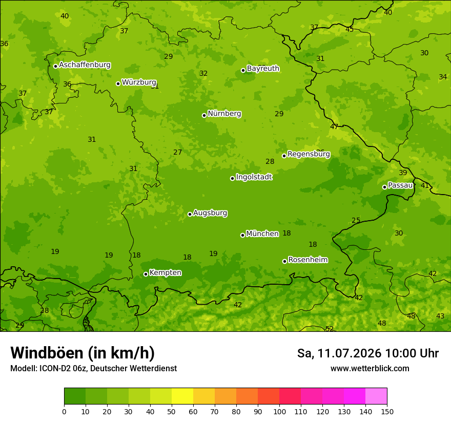 Maximale Windböen