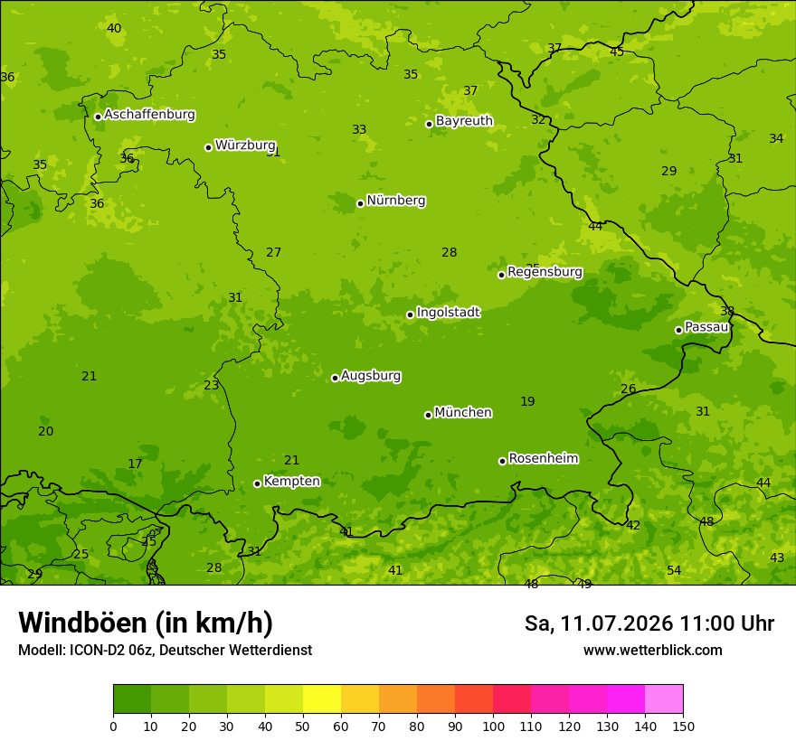 Maximale Windböen