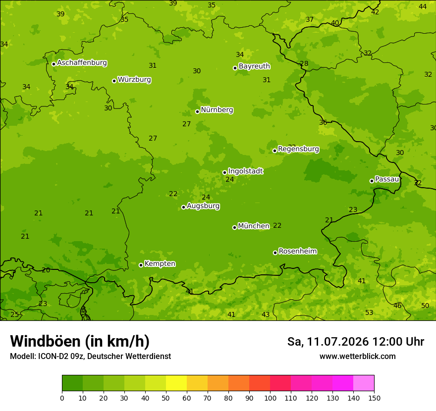 Maximale Windböen