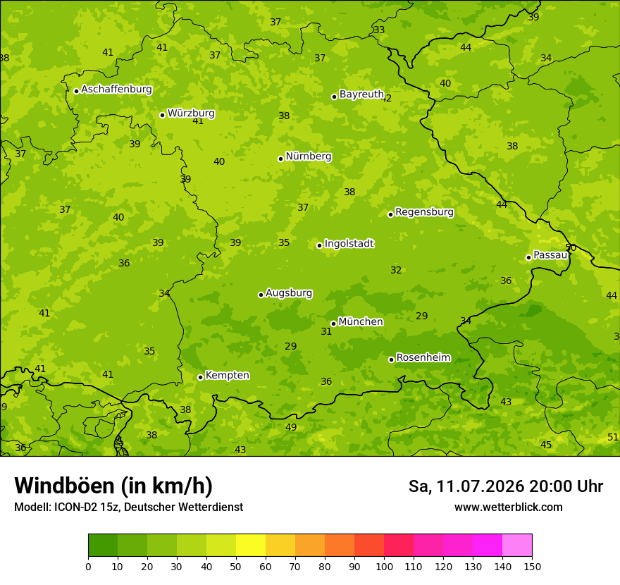 Maximale Windböen