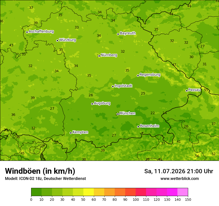 Maximale Windböen
