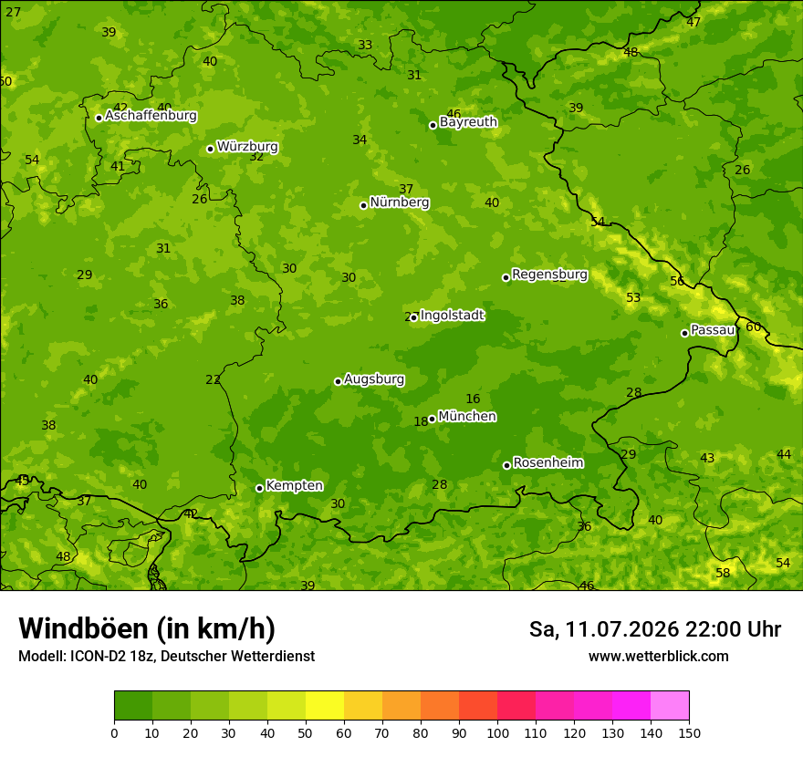 Maximale Windböen