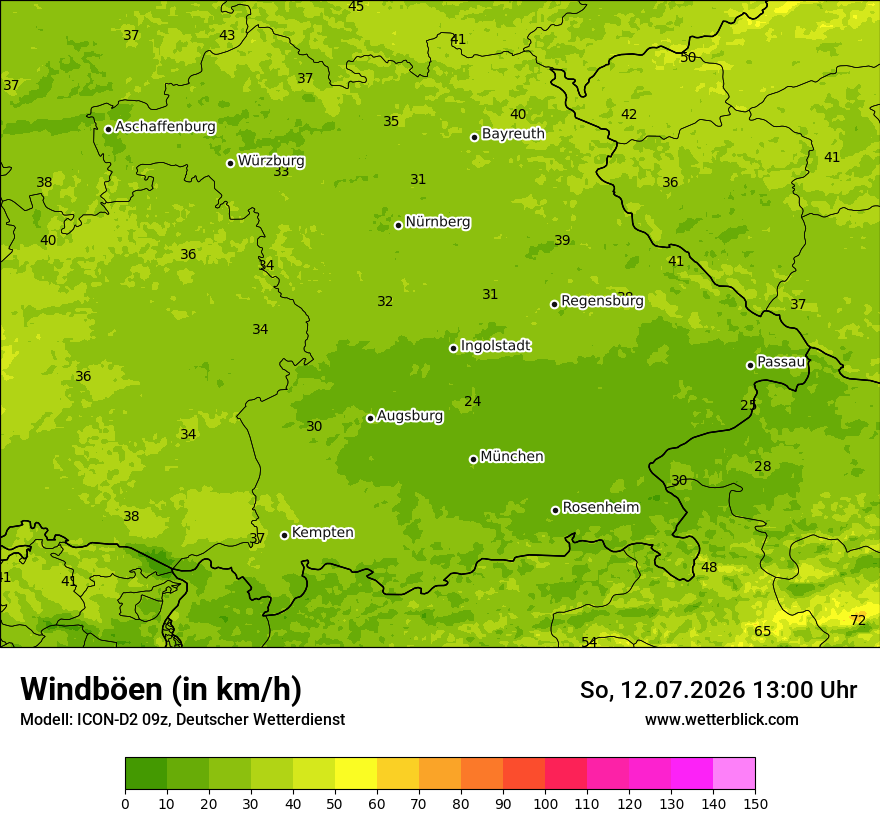 Maximale Windböen
