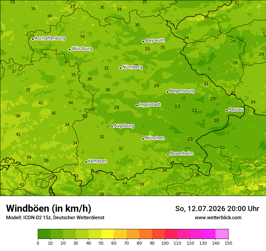 Maximale Windböen