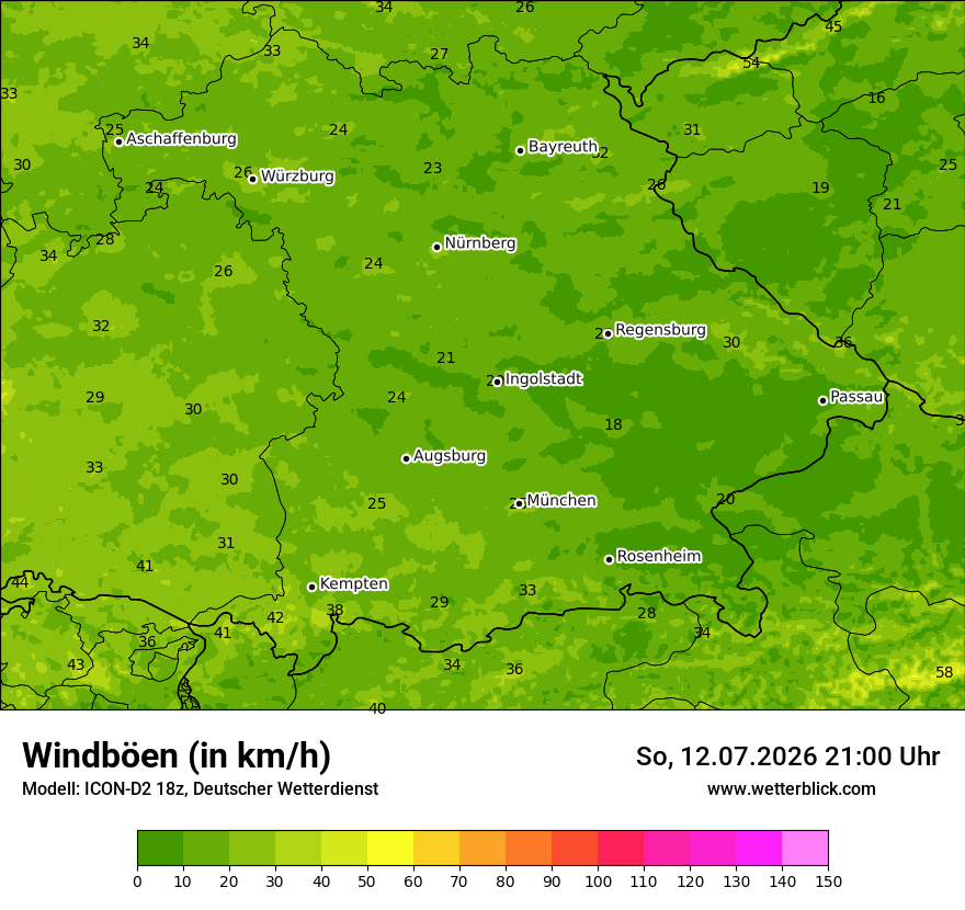 Maximale Windböen