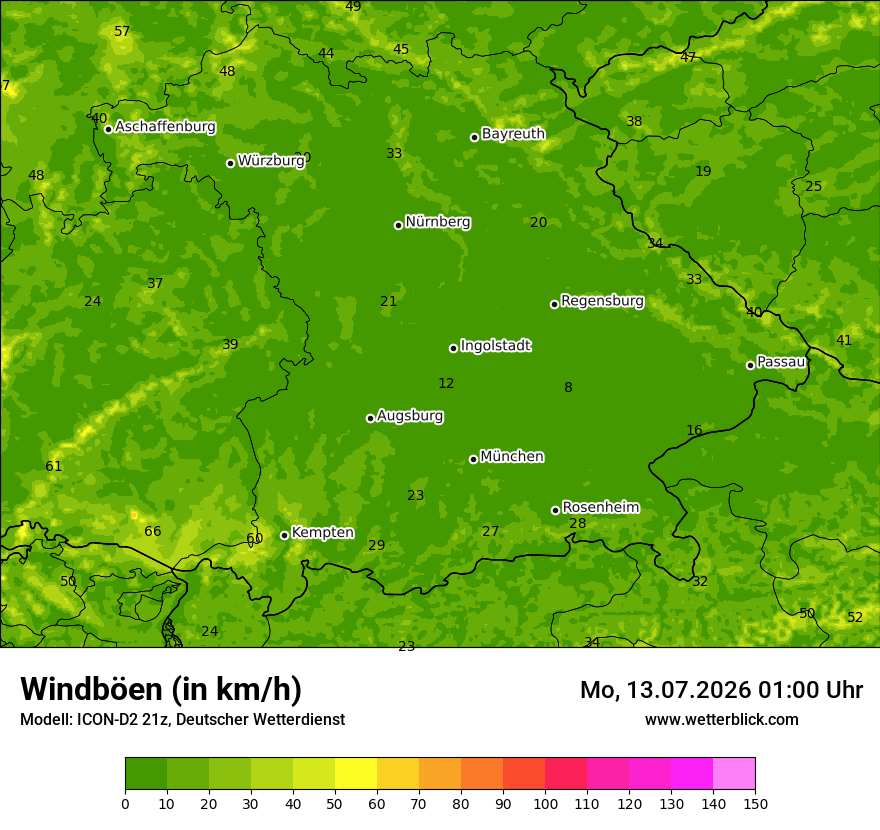 Maximale Windböen