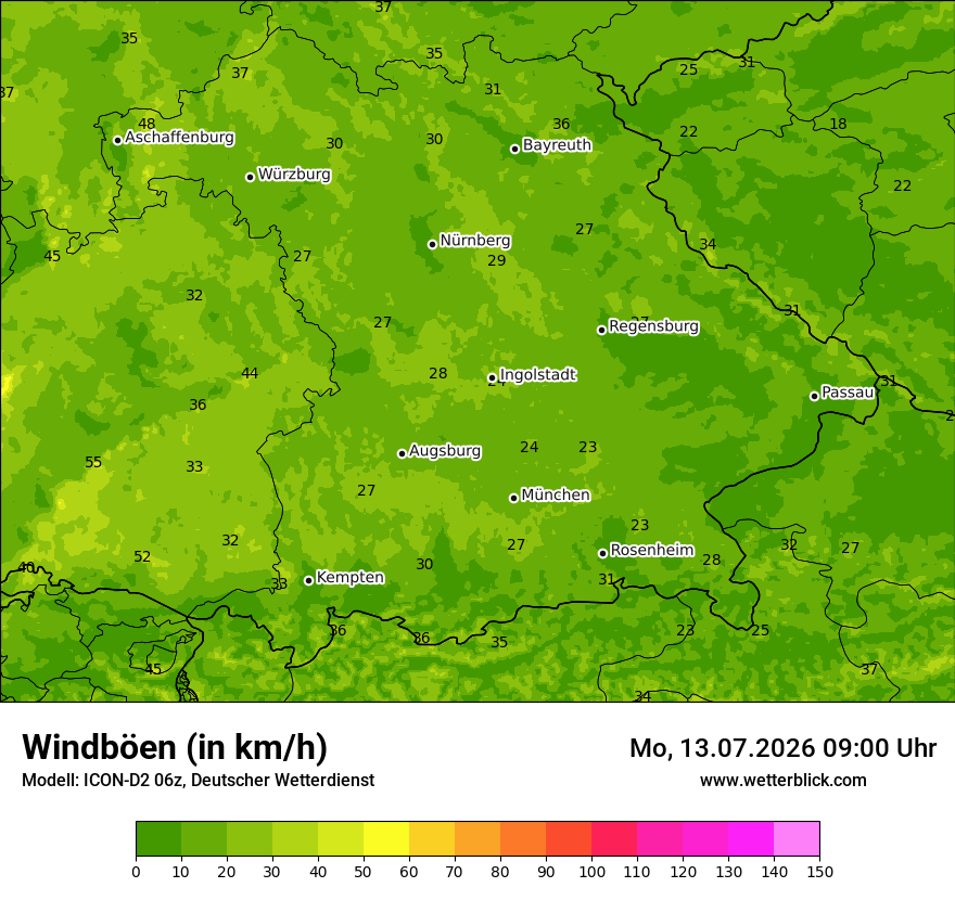 Maximale Windböen