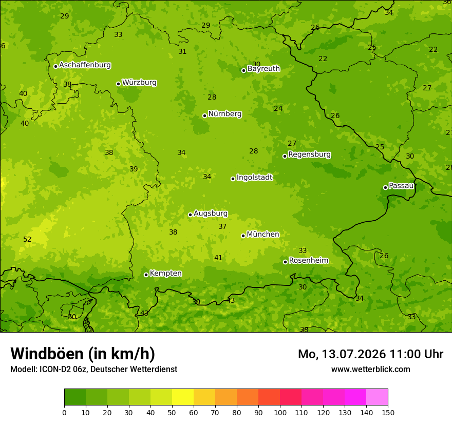 Maximale Windböen