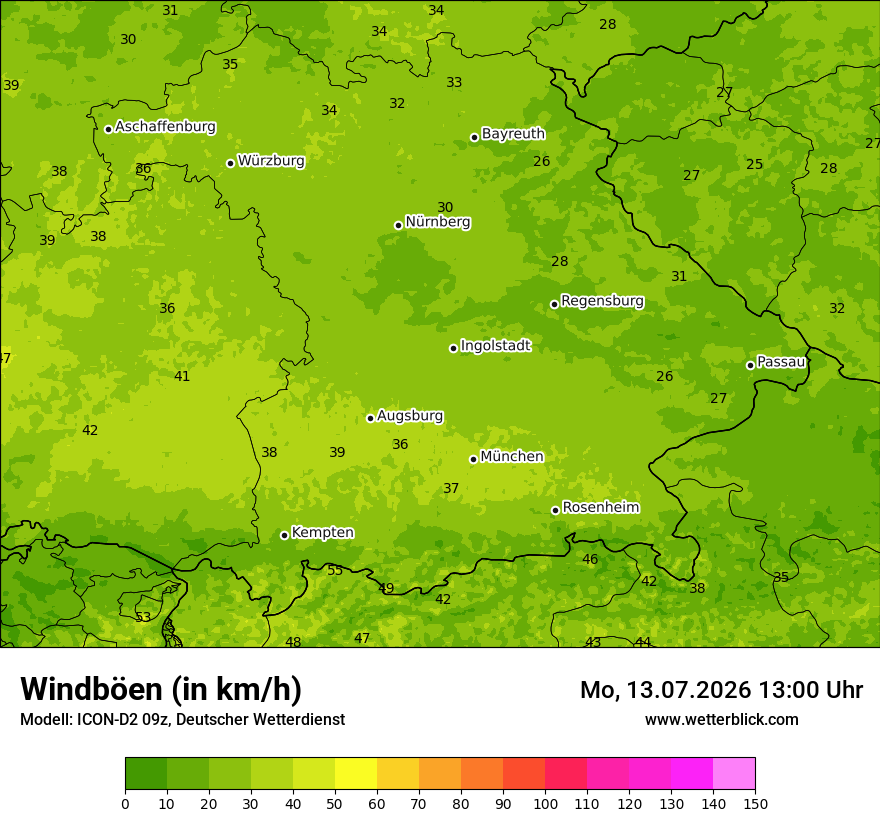Maximale Windböen