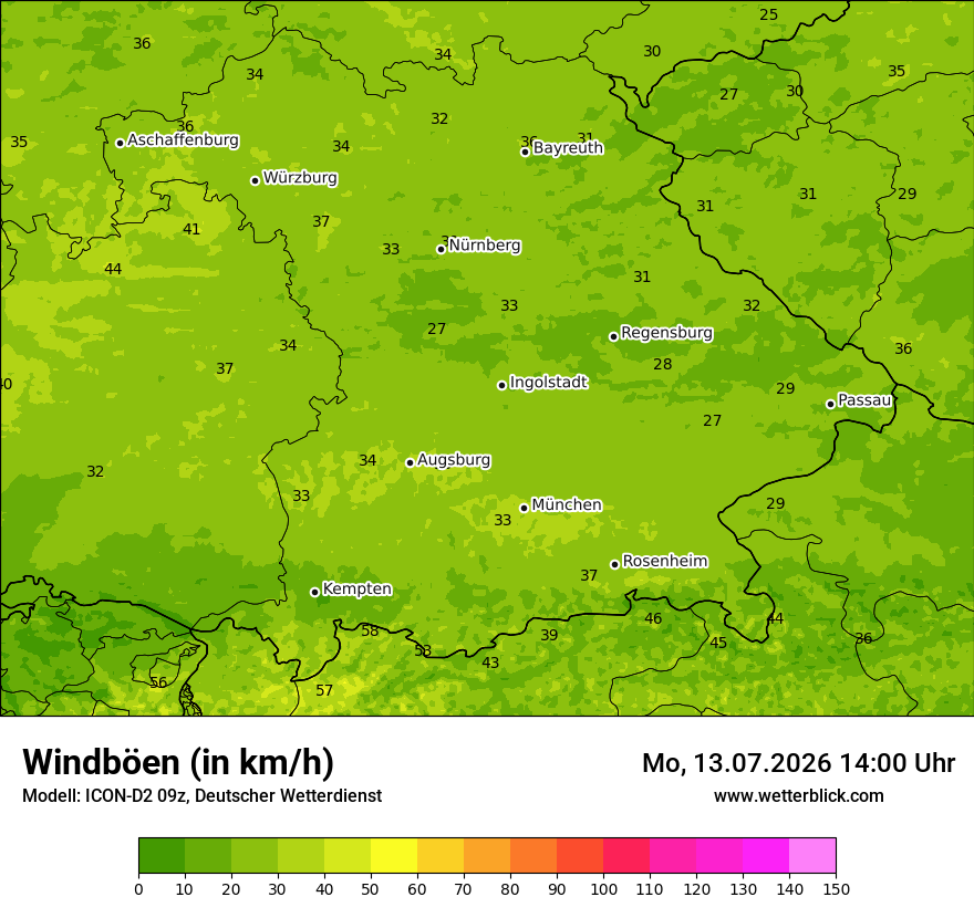 Maximale Windböen