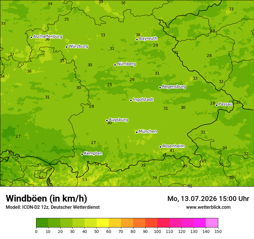 Maximale Windböen