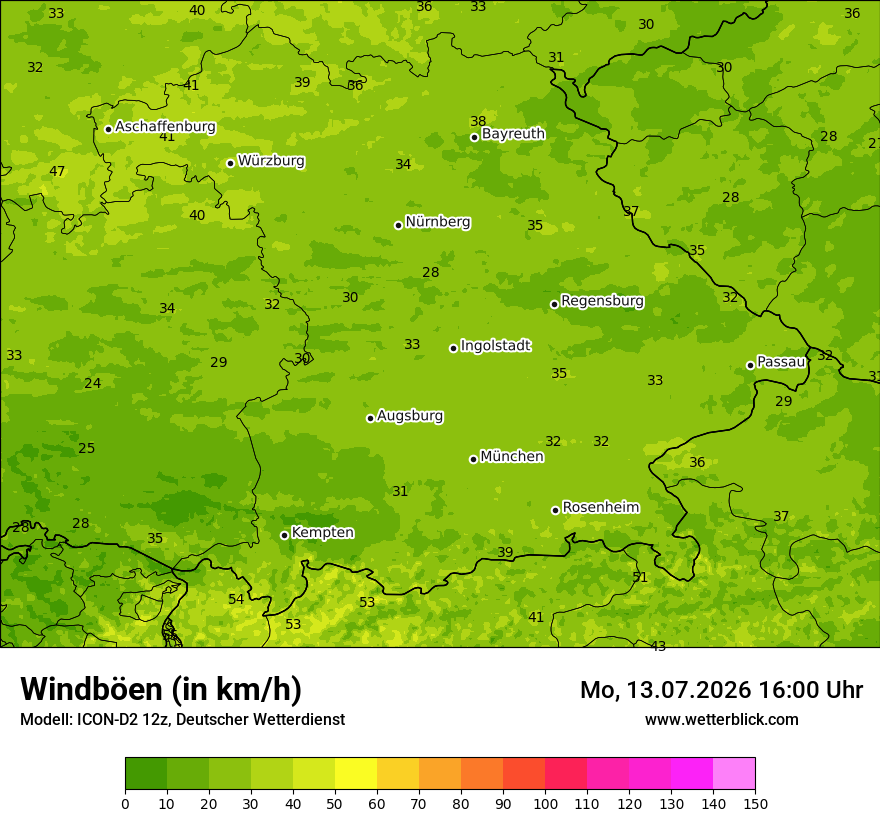 Maximale Windböen
