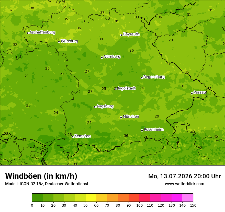 Maximale Windböen