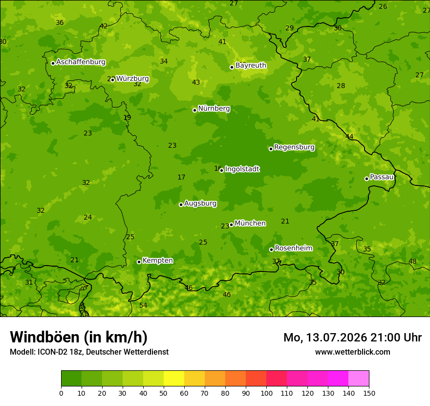 Maximale Windböen