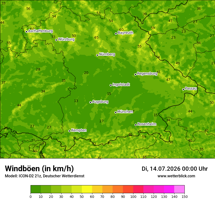 Maximale Windböen