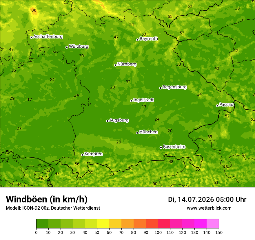 Maximale Windböen