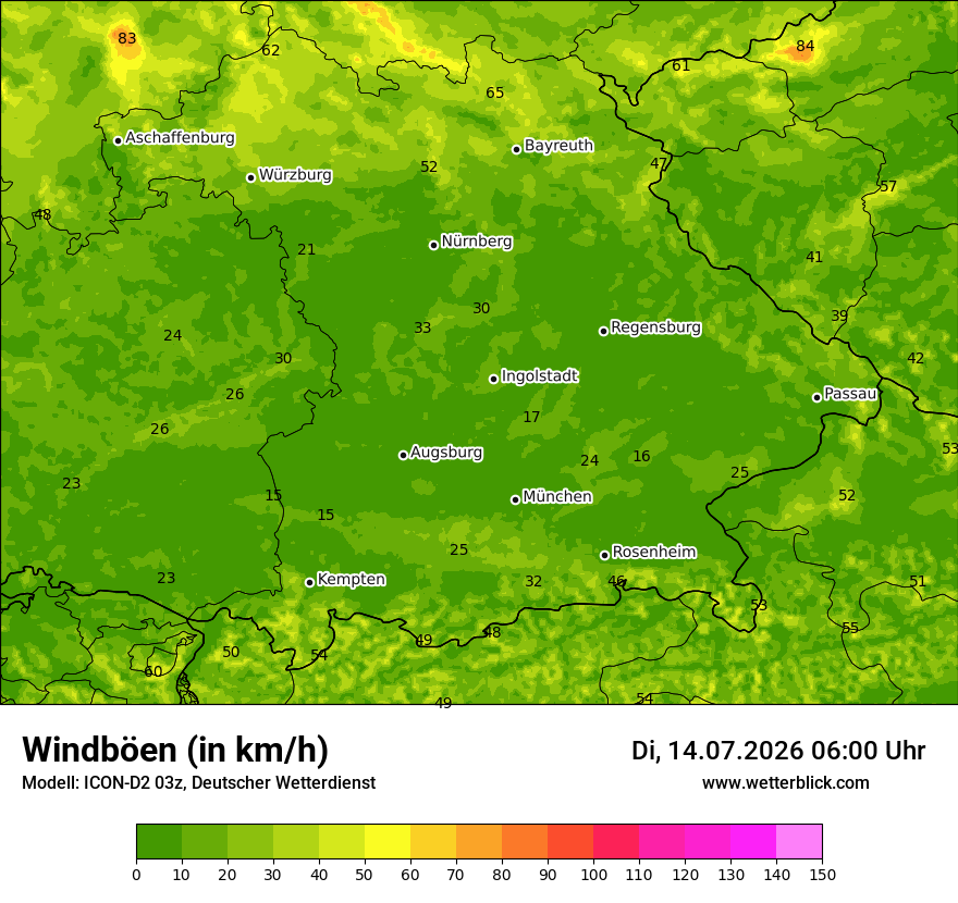 Maximale Windböen