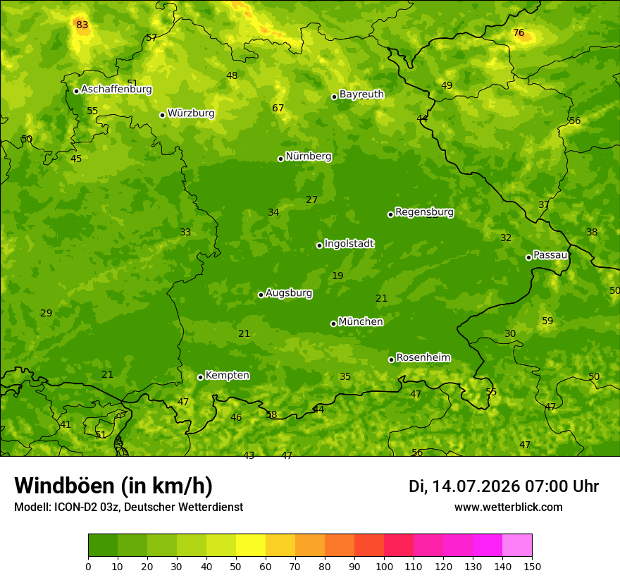 Maximale Windböen