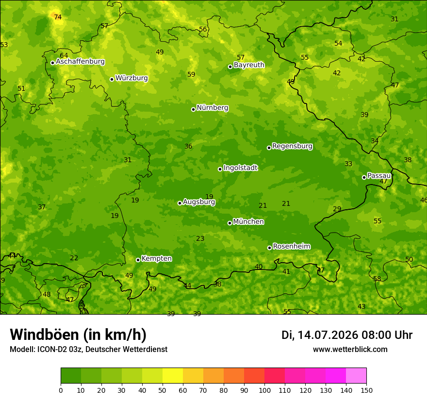 Maximale Windböen